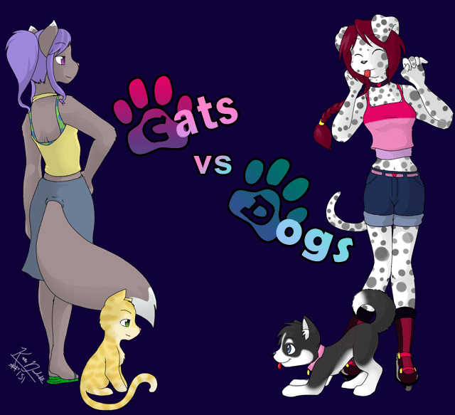 Cats vs Dogs - Art by Toast